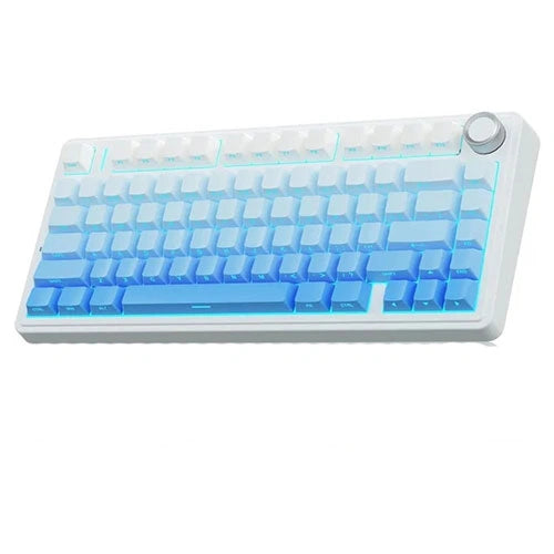 Aula F75 Side Engraved Keycaps Wireless Tri Mode RGB 75 Percent Mechanical Gaming Gradient Blue Keyboard With Star Vector Switch