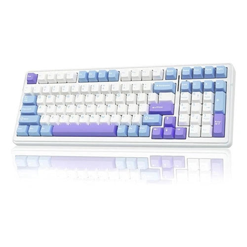 Aula F99 Tri Mode Wireless RGB Mechanical Gaming Blue White Keyboard With Crescent Switch