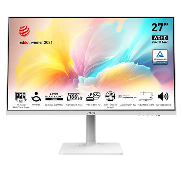 MSI Modern MD272QXPW White 27 Inch Business Monitor