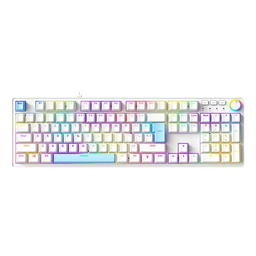 Fingers Macho-MK1 White Blue RGB Mechanical Gaming Keyboard