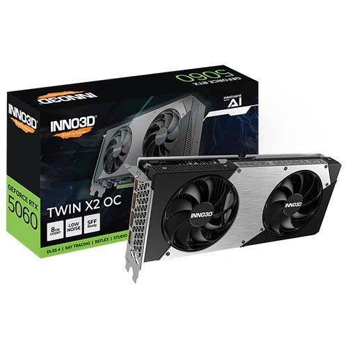 INNO3D RTX 5060 Twin X2 OC SFF 8GB GDDR7 Graphics Card