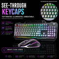 Aula T102 Gaming Keyboard and Mouse Combo With Black Panel Grey Keycaps