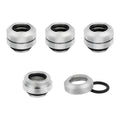 Corsair Hydro X Series XF Hardline 12mm OD Fitting Four Pack (Chrome)