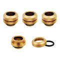 Corsair Hydro X Series XF Hardline 12mm OD Fitting Four Pack (Gold)