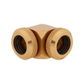 Corsair Hydro X Series XF Hardline 90° 12mm OD Fitting Twin Pack (Gold)
