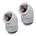 Corsair Hydro X Series XF Hardline 45° Rotary Adapter Twin Pack (Chrome)