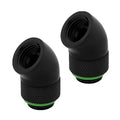 Corsair Hydro X Series XF Hardline 45° Rotary Adapter Twin Pack (Black)