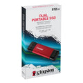 Kingston Dual Portable USB Type A and Type C 512GB SSD
