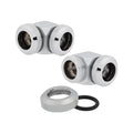 Corsair Hydro X Series XF Hardline 90° 12mm OD Fitting Twin Pack (Chrome)