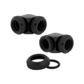 Corsair Hydro X Series XF Hardline 90° 12mm OD Fitting Twin Pack (Black)