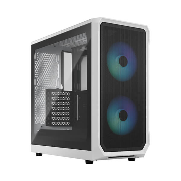 Fractal Design Focus 2 Mesh RGB White TG Clear Tint ATX Mid Tower Case