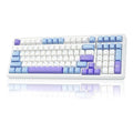 Aula F99 Tri Mode Wireless RGB Mechanical Gaming Blue White Keyboard With Crescent Switch