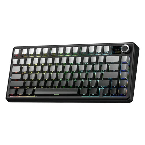 Aula F75 Max Side Engraved Keycaps Wireless Tri Mode RGB 75 Percent Mechanical Gaming Gradient Gray Keyboard With Reaper Switch