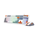 Fingers CubikCombo Rangeela Series RGB White & Orange-Grey Keyboard and Mouse
