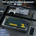 Aula F75 Wireless Tri Mode RGB 75 Percent Mechanical Gaming Thunder Black Keyboard With Graywood Switch