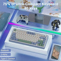Aula F75 Wireless Tri Mode RGB 75 Percent Mechanical Gaming Cedar Green Keyboard With Reaper Switch