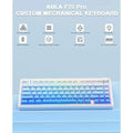 Aula F75 Side Engraved Keycaps Wireless Tri Mode RGB 75 Percent Mechanical Gaming Gradient Blue Keyboard With Star Vector Switch