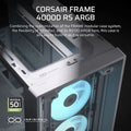 CORSAIR Frame 4000D RS ARGB White E-ATX Mid Tower Case