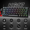 Redragon Fizz K617 Mechanical RGB Gaming Keyboard With HE Magnetic Switch, Black Strap