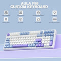 Aula F99 Tri Mode RGB Mechanical Gaming Blue White Keyboard with Graywood Switches
