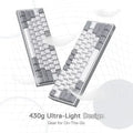 Redragon Fizz K617 White and Grey Mechanical RGB Gaming Keyboard With Red Switch