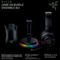 Razer Game On Bundle of Mouse, Mouse Cable Holder and Headset