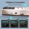 Aula F87 Tri Mode RGB Mechanical Gaming Smoke Blue Keyboard With Graywood Switch