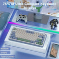 Aula F75 Wireless Tri Mode RGB 75 Percent Mechanical Gaming Cedar Green Keyboard With Ice Vein Switch
