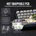 Aula F75 Max Side Engraved Keycaps Wireless Tri Mode RGB 75 Percent Mechanical Gaming Gradient Gray Keyboard With Reaper Switch