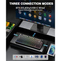 Aula F75 Side Engraved Keycaps Wireless Tri Mode RGB 75 Percent Mechanical Gaming Gradient Gray Keyboard With Reaper Switch