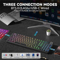 Aula F99 Pro Side Engraved Keycaps Wireless Tri Mode RGB Mechanical Gaming Gradient Gray Keyboard With Nimbus Switch
