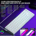 AULA Hero 68 HE 65 Percent White RGB Gaming Keyboard with Magnetic Switch