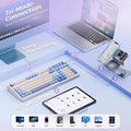 Aula S99 Tri-Mode Membrane Wireless Blue and White Gaming Keyboard