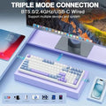 Aula F99 Tri Mode RGB Mechanical Gaming Blue White Keyboard with Graywood Switches