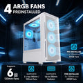 Coco Sports RAMPAGE 3000D White ARGB E-ATX Mid Tower Case