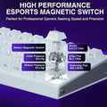 AULA Hero 68 HE 65 Percent White RGB Gaming Keyboard with Magnetic Switch