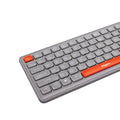 Fingers Velvet Combo C4 Rangeela Series Pearl Grey and Orange Keyboard and Mouse