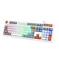 Fingers CubikCombo Rangeela Series RGB White & Orange-Grey Keyboard and Mouse
