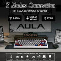 Aula F75 Comic Keycap Wireless Tri Mode RGB 75 Percent Mechanical Gaming Keyboard With Reaper Switch