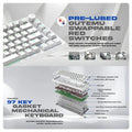 Cosmic Byte CB-GK-42 Phantom TKL Gasket White Mechanical RGB Keyboard with Red Switches