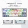 Redragon Fizz K617 White and Grey Mechanical RGB Gaming Keyboard With Red Switch