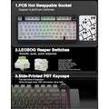 Aula F75 Side Engraved Keycaps Wireless Tri Mode RGB 75 Percent Mechanical Gaming Gradient Gray Keyboard With Reaper Switch