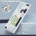 Aula F99 Tri Mode RGB Mechanical Gaming Ice Blue Keyboard with Reaper Switches
