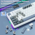 Aula F87 Tri Mode RGB Mechanical Gaming Smoke Blue Keyboard With Graywood Switch