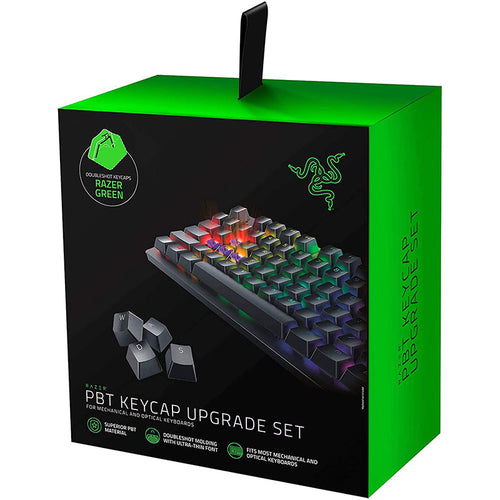 Razer PBT Keycap + Coiled Cable Upgrade Set - Razer Green